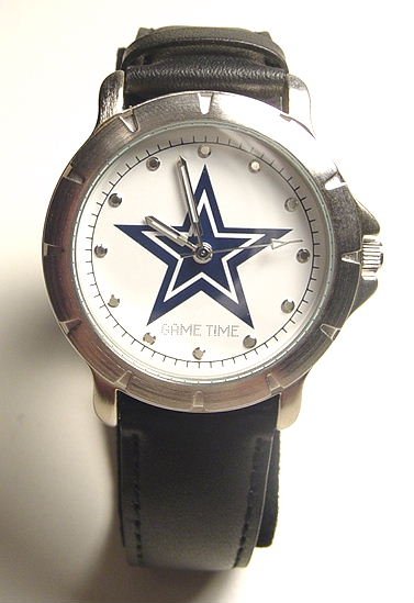 Men's NFL Dallas Cowboys Leather Band Watch