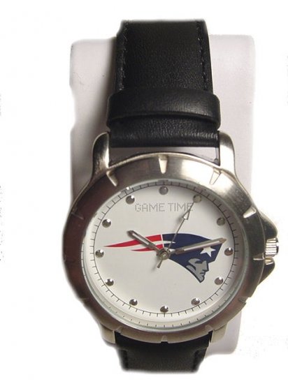 Men's NFL Patriots Leather Band Watch
