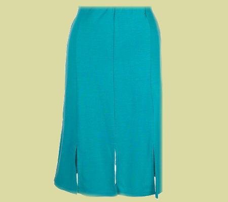 NINA LEONARD Black Pull-on Knit Car Wash Skirt SZ 3X