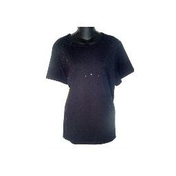 SUSAN GRAVER Black Embellished Crew Neck T-shirt SZ 1X