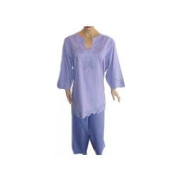 DENIM AND COMPANY Linen/Rayon Tunic & Stretch Crop Pants SZ 2X