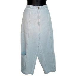 DENIM AND COMPANY Bleached Denim Stretch Crop Jeans SZ 20