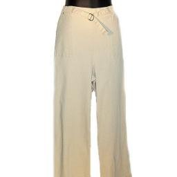 DENIM AND COMPANY Khaki Stretch Denim Pull-on Pants w/ Tab Detail SZ 1X