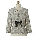 BANDOLINO Embroidered Jacket with Ribbon Ties SZ 16 NWOT