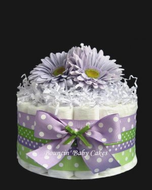 1 Tier Mommy-to-Be Baby Shower Diaper Cake/ Centerpiece Gift