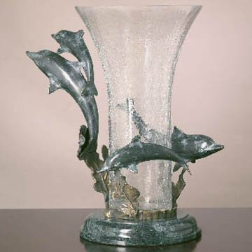 Dolphin Quartet with Vase