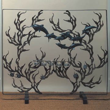 Dolphin School Fireplace Screen