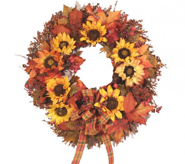 Fall Sunflower Wreath