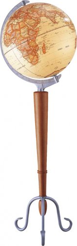 High Class International Lighted 12-inch Floor Globe