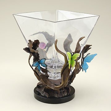 Imperial Butterfly Square Vase