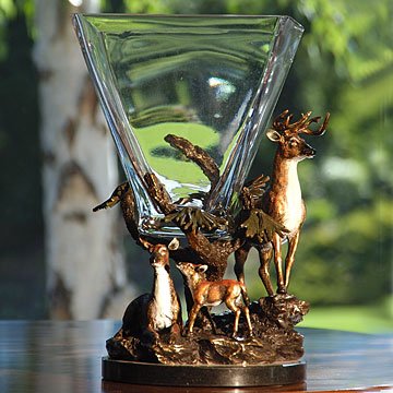 Imperial Deer Square Vase