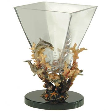 Imperial Dolphin Square Vase