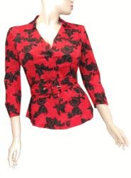 LADIES TOP/ BOUSE WITH BELT