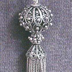 TURKISH STERLING SILVER TASSEL 4.5in 21.3 gram