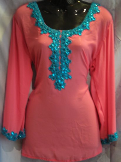 Semi Georgette Machine Pink Kurti