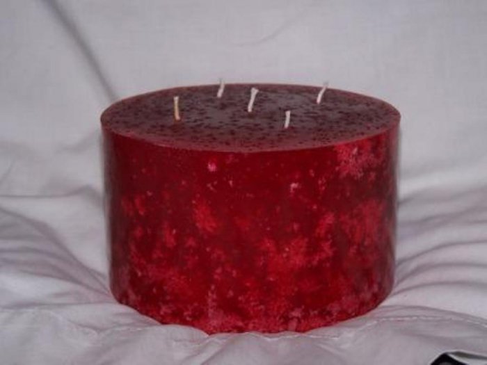 5 Wick Round Scented Candle 6" Wide x 3.5" Tall