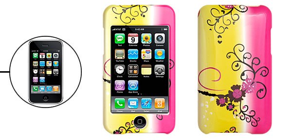 Hard Plastic Case with Flower Pattern for IPod Touch 2nd Generation (Free Shipping to Worldwide)