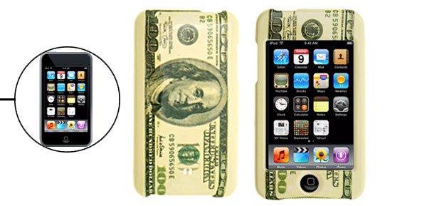 Dollar Bill Pattern Plastic Case Cover for iPod Touch 2nd Generation(Free Shipping to Worldwide)