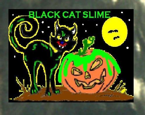 Black Cat Halloween Haunted House Slime Props
