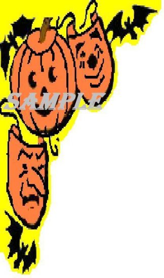 Halloween Pumpkin Mask Window Die Cut Prop