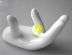 Crystal Soil Photo Beads Pastel Yellow