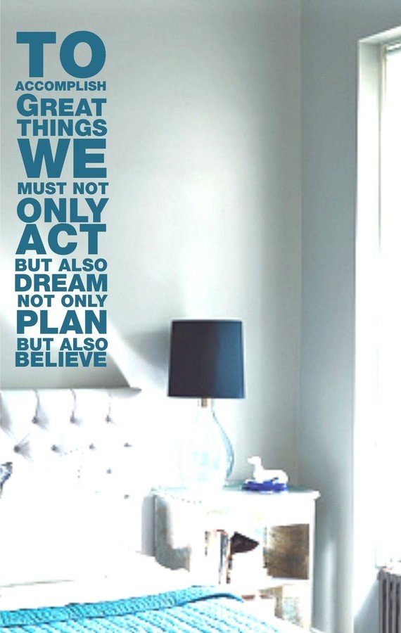 To Accomplish Great Things Decal Sticker Quote Wall Graphic Art Life Inspiration Office Home Work