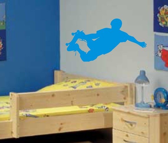 Skateboarder Decal Wall Mural Sticker Skate Skateboarding X Games Teen Boy Room