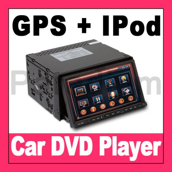 7" Car DVD Player + GPS Navigation + Bluetooth TV iPod DivX