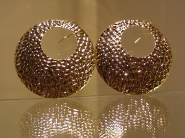 Gold Rivet Hoop Earrings