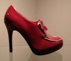 6 -Red Zipper Ankle Platform Bootie