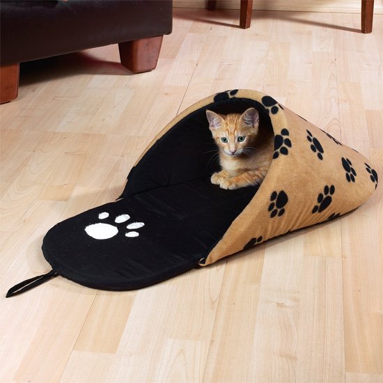 Slipper Pet Bed Paw Print