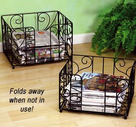 Foldable Metal Magazine Newspaper Racks