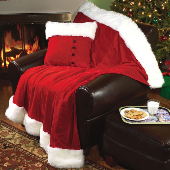 Santa's "Fur Trimmed" Throw