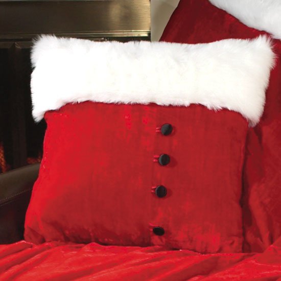 Santa's "Fur Trimmed" Pillow