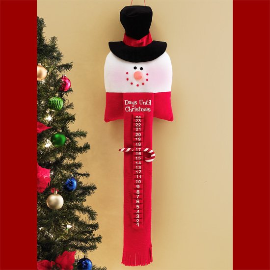 Plush Snowman Countdown Calendar