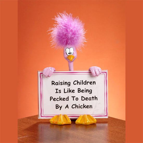 Feathered Attitude Sign Holders - raising children