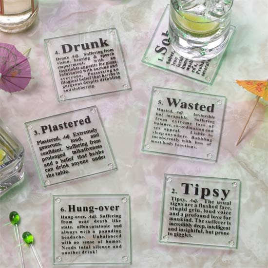 6-Pc. Drunk Coasters Set