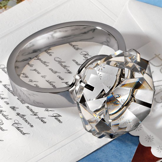 Huge Diamond Ring Paperweight
