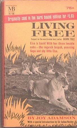 Living Free Joy Adamson 1962 Paperback