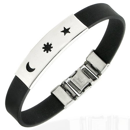Sun, Monn & Stars Stainless Bracelet