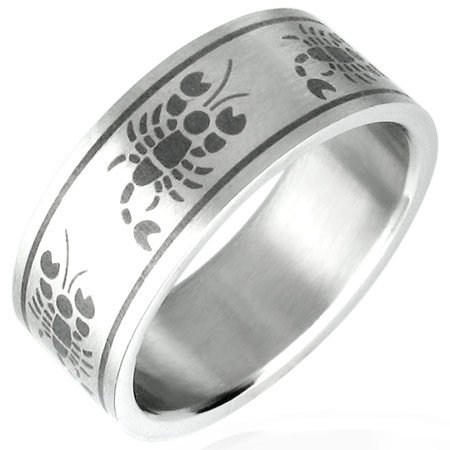 Scorpion Inlay Ring Size 9