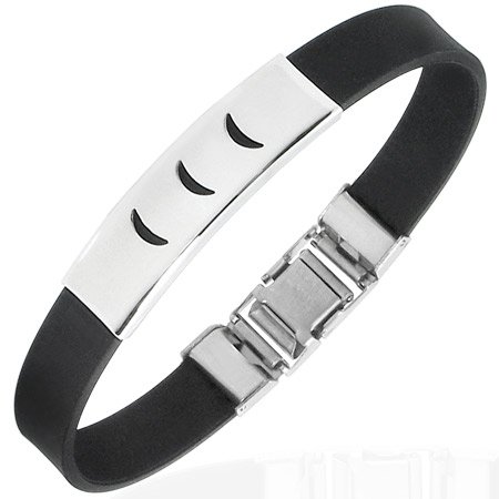 Quarter Moon Stainless Bracelet