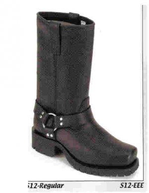 Biker Boot with Strap and ring on ankle. (Ladies) Size 8 Reg