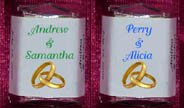 150 Wedding Bridal Shower Gold Rings Nugget Candy Wrappers
