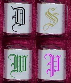 150 Wedding Bridal Shower MONOGRAM Nugget Candy Wrappers