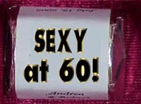 150 Sexy at 60 BIRTHDAY custom Candy Wrappers Favors ANY AGE