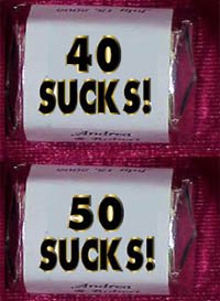 150 BIRTHDAY 30 40 50 SUCKS Candy Wrappers Favors ANY AGE