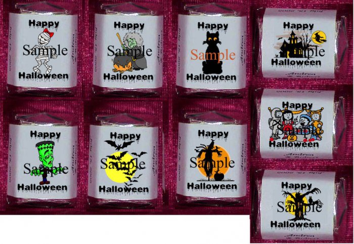 150 HALLOWEEN BIRTHDAY PARTY Candy Wrappers Favors