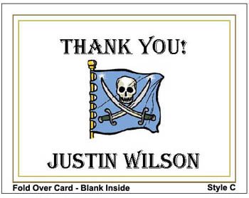 Kid PIRATE Birthday Thank You Cards Notes Kids