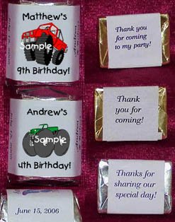 30 MONSTER TRUCKS THEMED BIRTHDAY PARTY CANDY Wrappers Favors